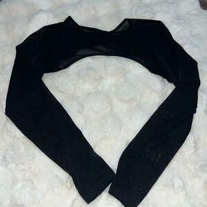Black mesh top
